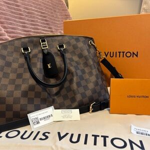 Louis Vuitton Brown Checkered Handbag